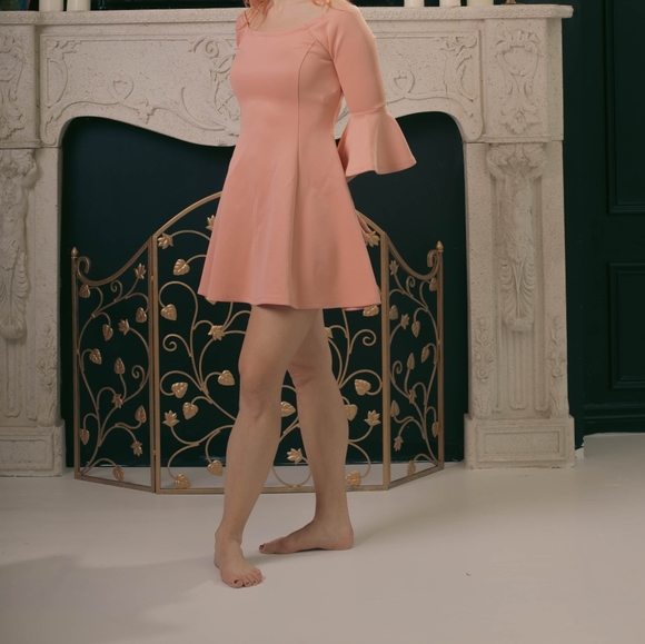 Rebel Sugar Dresses & Skirts - Rebel Sugar Blush Bell Sleeve Dress